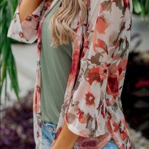 Forever 21 floral sheer kimono